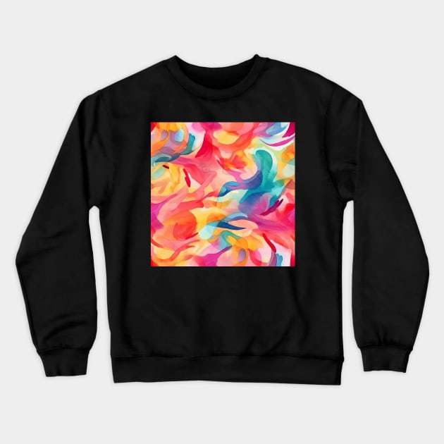 Captivating Colorful Abstract Fabric Pattern - Seamless Swirls & Geometric Design for Fashion and Home Decor #2 Crewneck Sweatshirt by AntielARt